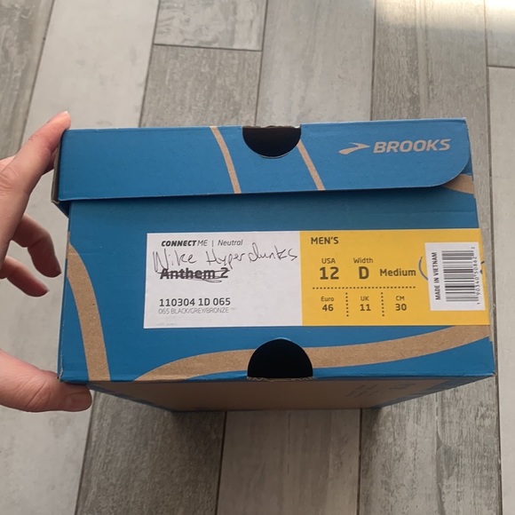 Brooks Shoe Storage Cardboard Box Blue - Picture 2 of 5